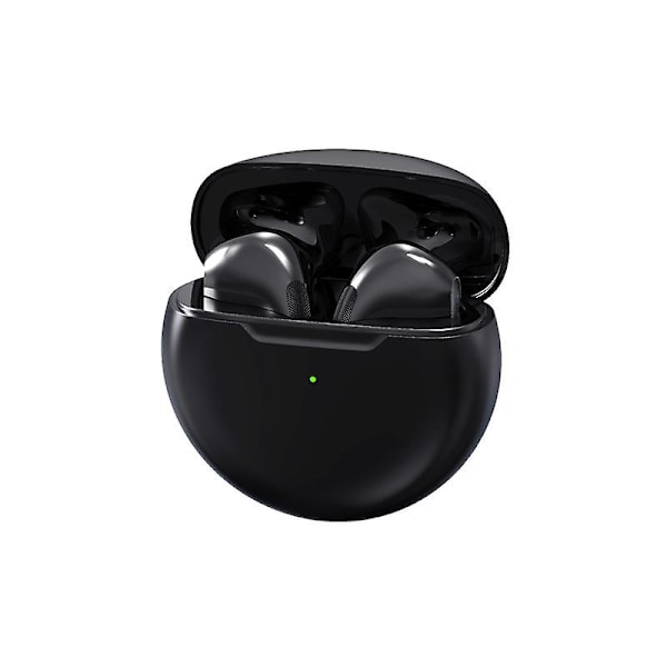 Trådløse Bluetooth 5.0 Hodetelefoner Ørepropper Pro6 In-ear Headset Svart