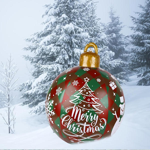 Gigant oppustelig julekugle 60cm PVC oppustelig julekugle