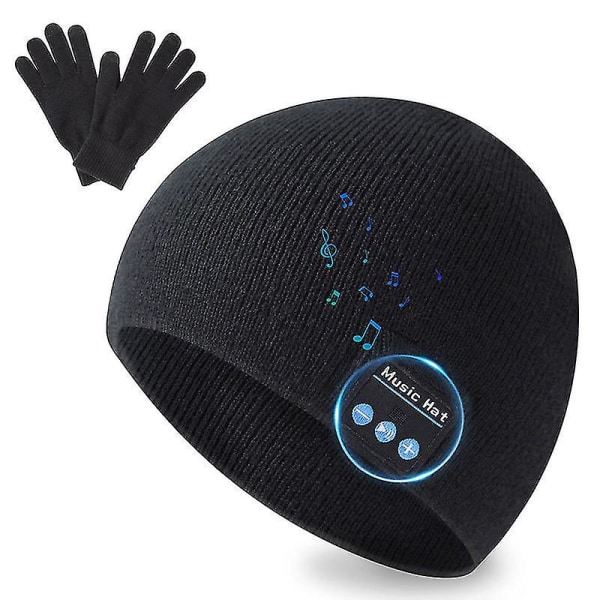 Bluetooth Hat Julklappsidéer Män Vinter Hatt Män Dam, Bluetooth 5.0 Musikhatt Bästa julklappar Cap Hatt Stereo Headset Och Mikrofon Händer