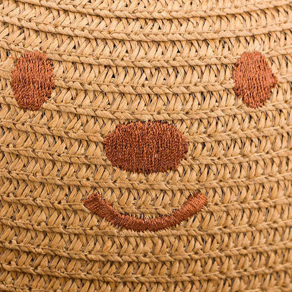 1 st Floppy Hat Bred Brätte Solhatt Mode Resa Baby Strandhatt Perfekt för Semester Mörkblå Halm
