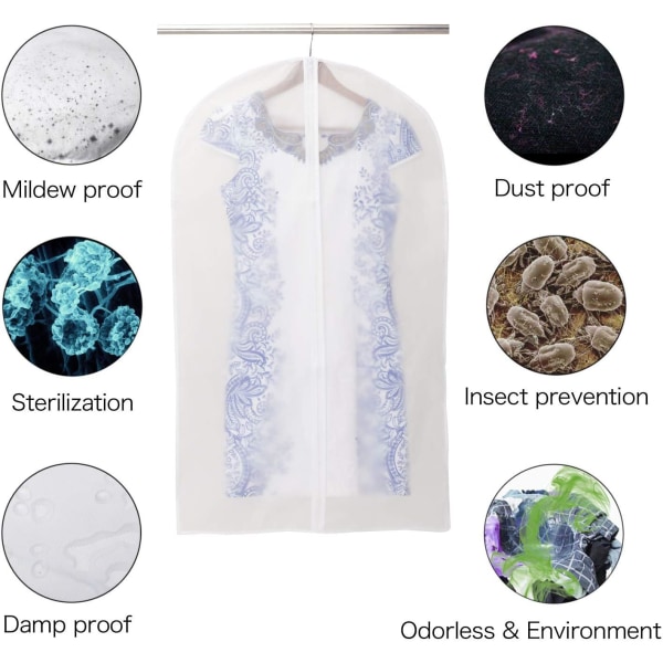 Garment Covers, Dust Proof Dustproof Moth Moisture, Semi Transpar