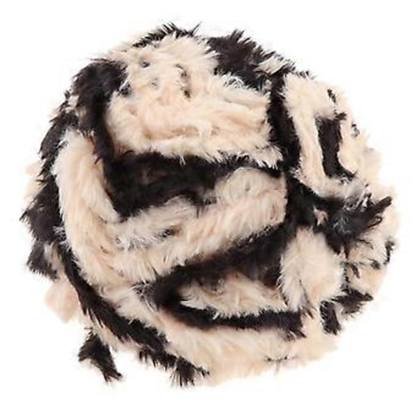 DIY Polyester Chunky til Strikning Roving Hækling 32 Meter/Nøgle Beige Sort Beige Black