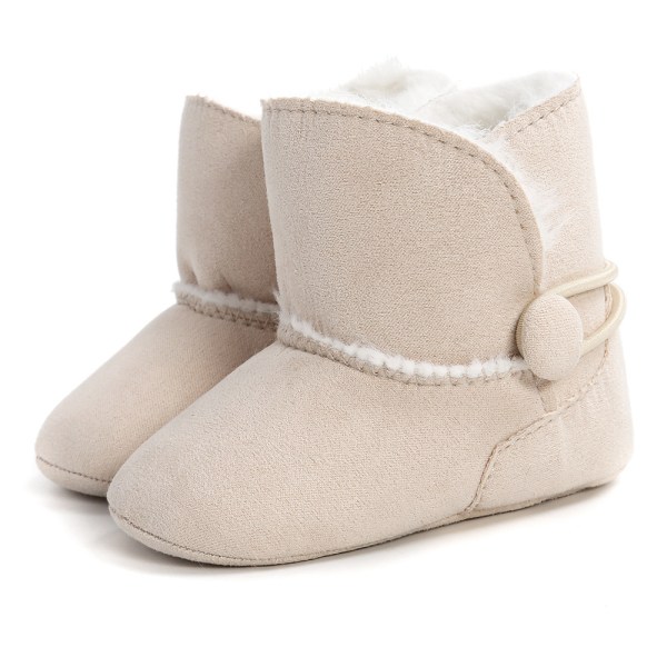 11CM Fodrade Läder Baby Boots Baby Boots Skor Vadderade Varmt