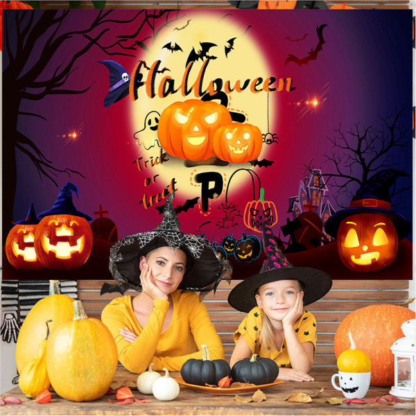 <p>name: halloween background banner</p> <p>Material: 100D flag f