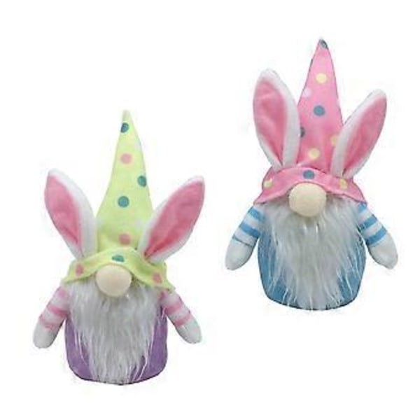 2 st Bedårande Påsk Tomte Dockor Ornament Kanin Tomte Dockor Skrivbordsdekoration