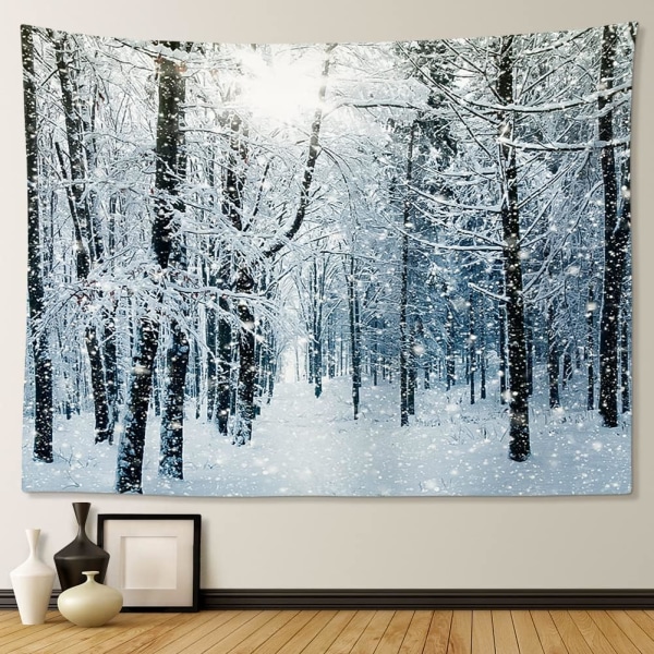 1kpl 150 x 130 cm (Metsä lumen alla) Seinävaippa Huoneen sisustus