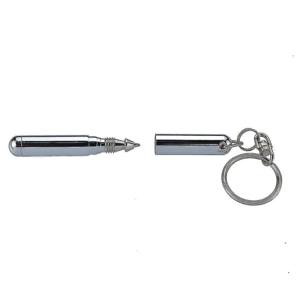 Mini metall nyckelring, rostfritt stål teleskopisk penna nyckelring teleskop pennverktyg