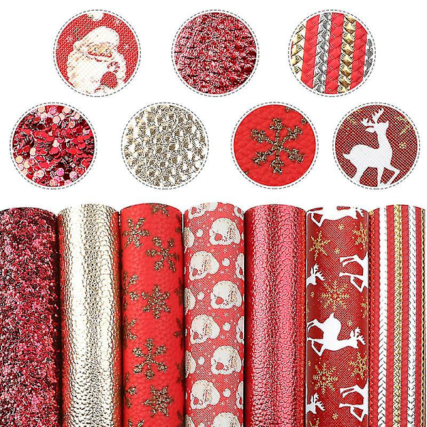 20x34cm Konstlädertyg Set i Blandade Färger för DIY Patchwork Sömnad Kläder Väskor Bågar Dekoration Tillbehör