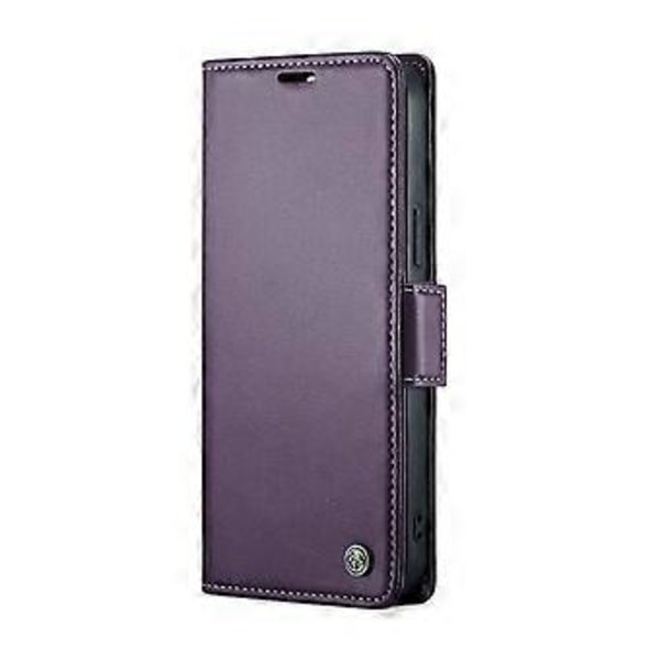 För iPhone 16 Pro Max Läderfodral CASEME 023 RFID-blockerande 3 Kortfack Mobilskal Purple