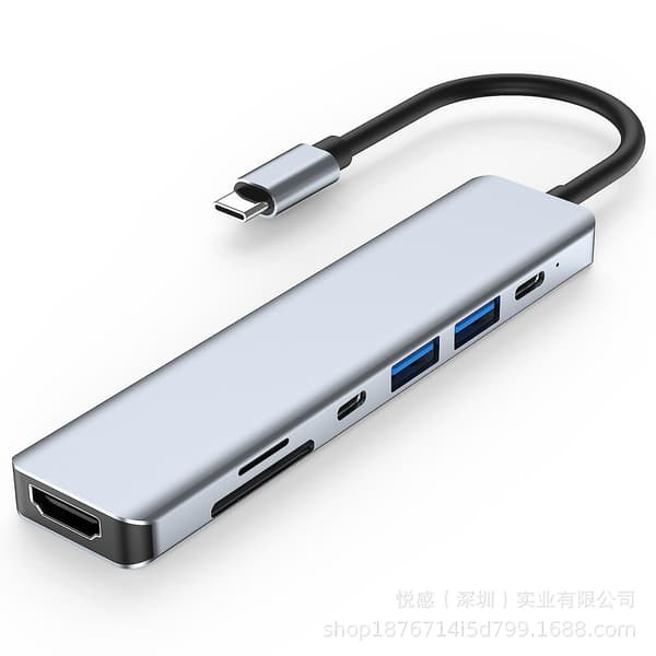 Usb 3.0 Hub Adapter Med Laderport For Macbook