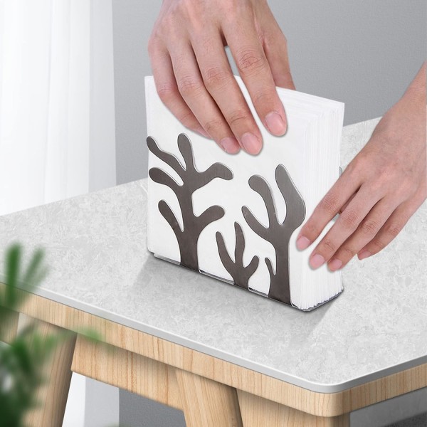 Stainless Steel Table Napkin Holder, Tree Shaped Paper Napkin Hol