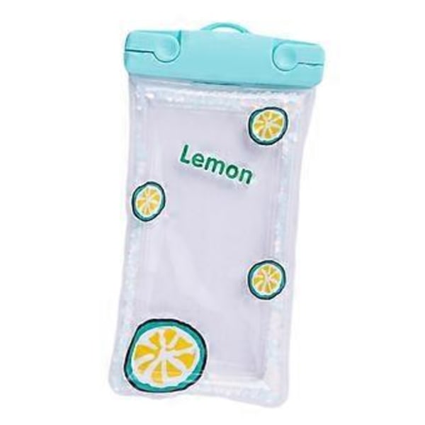 Vandtæt Telefonetui, Universal Stor Vandafvisende Undervands Telefonholder Pose Tørpose med Nødfløjte til Svømning Strand Surfing (Citronfløjte) Lemon Whistle