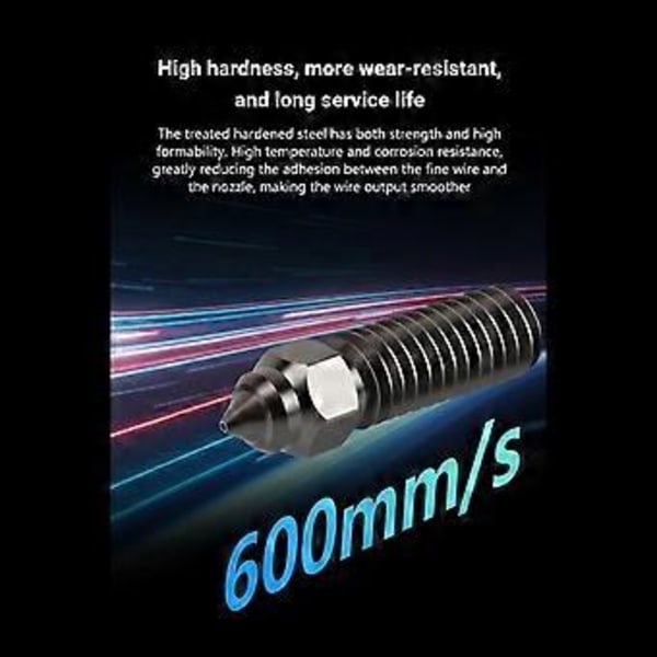 3D-printer skrivehode herdet stål dyse 0.4/0.6/0.8mm for K1/K1Max dyser
