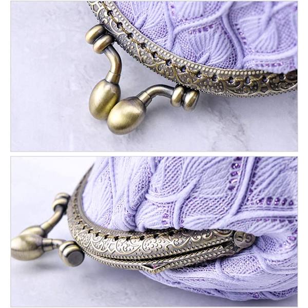 Pung Dame Pige Taske Lærred Mini Pung Møntpung Wallet Smykketaske 13 x 9 x 8 cm