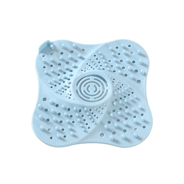 Shower Drain Cover Hair Catcher Silicone Sink Strainer Bath Plug Hair Trap For Bathroom Bathtub（blue）