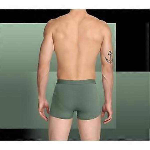 Herre Undertøy Boxershorts Fukttransporterende Bomull No-Ride-Up 6-Pakning green m