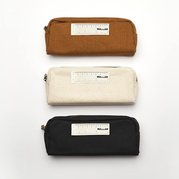 Premium Canvas Pencil Case - Holdbar Canvas Multifunktionel Blyantspose