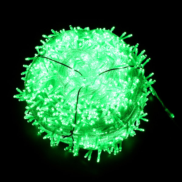 Grønne fe-lys 10M 100 LED kald hvite julelys innendørs