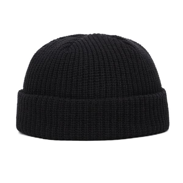Sort, varm pullover hue til mænd og kvinder, hue til kvinder mod kulde