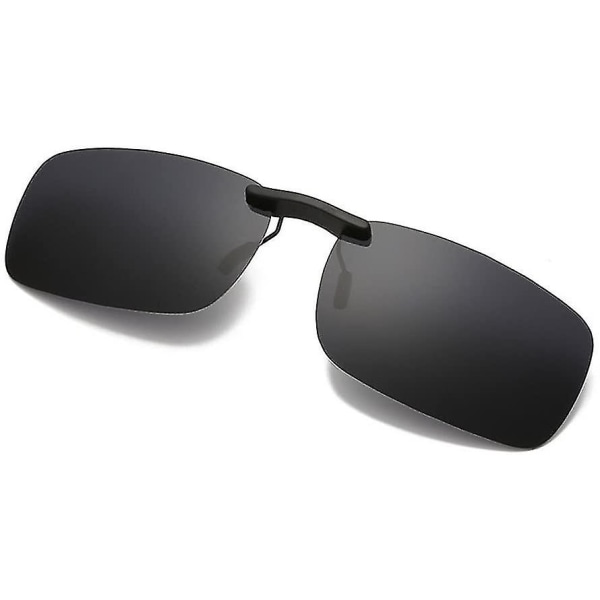 Polariserade solglasögon för glasögonbärare Stora solglasögon med case för män（grå）