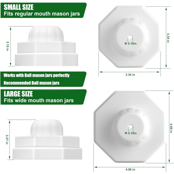 Universalförseglare för vanliga och breda masonburkar, kompatibel