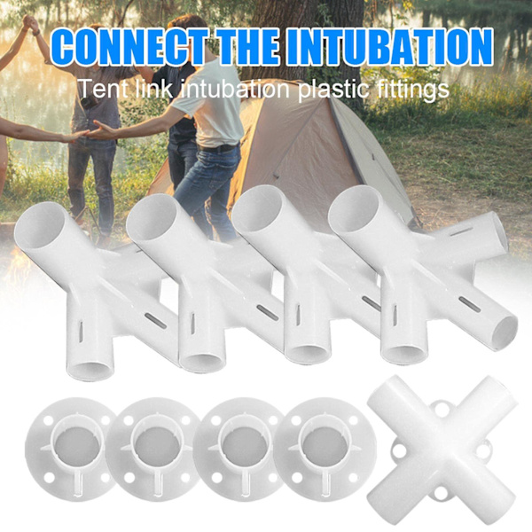1 Set Reservdelar Fötter Hörn Center Connector Intubation Tillbehör Ersättning för vandring Markis Tält Utomhus Gazebo Trip（9PCS）