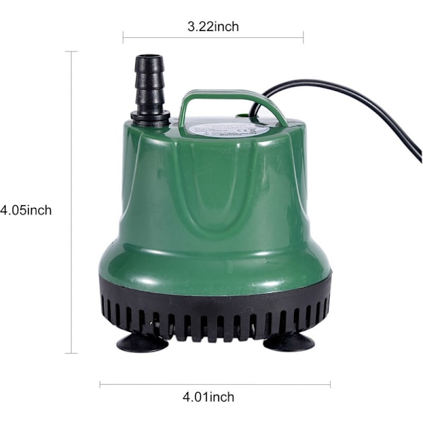 25W 1600L/H Nedsänkbar vattenpump Mini fontänpump med sugkopp