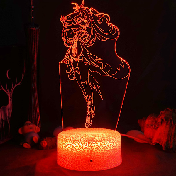 Yuanshen akryl 3D natlampe engros usb plug-in atmosfære
