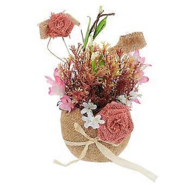 Simulerings Blomsterkorg Sidenblomsterkorg Ornament Linne Sidenblomsterdekor