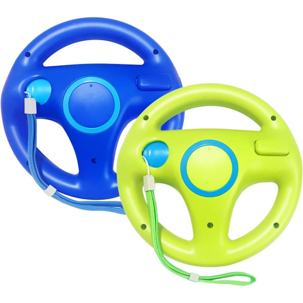 2-pakning Racing ratt med håndleddsstropp for Wii og Wii U
