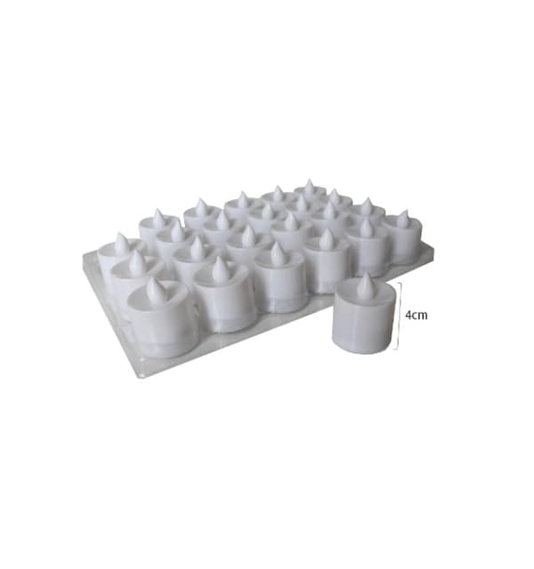 (24 stk.) Poselys og LED-telys - Dekorative flammefri