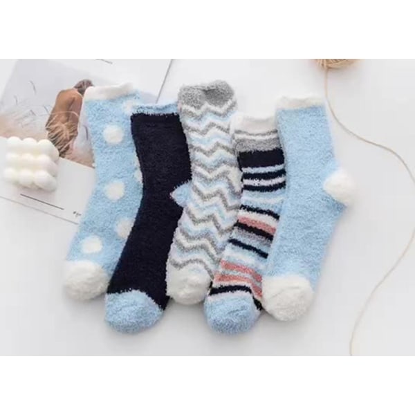 Kartokner Fuzzy Cozy Sokker Kvinder Fluffy Plys Besætning Slipper Sok Til Piger Varm Vinter 10 Par