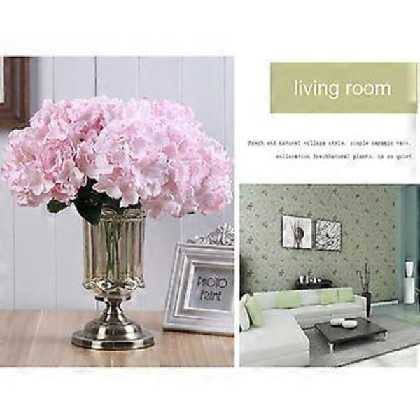 Realistiske Hortensiablomster til Bryllups- og Eventdekorationer light pink