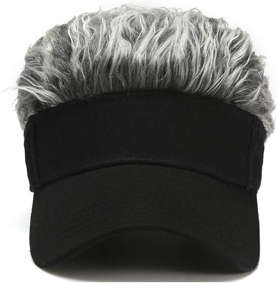 Nyhet hårvisir solhatt parykk baseballcaps med piggete bust