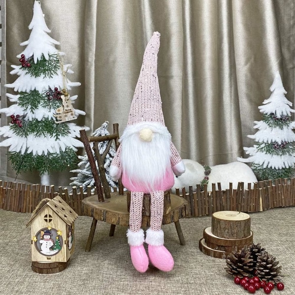 Joulukoriste Ruotsalainen Neulotu Joulupukki Plush Deco Noel In