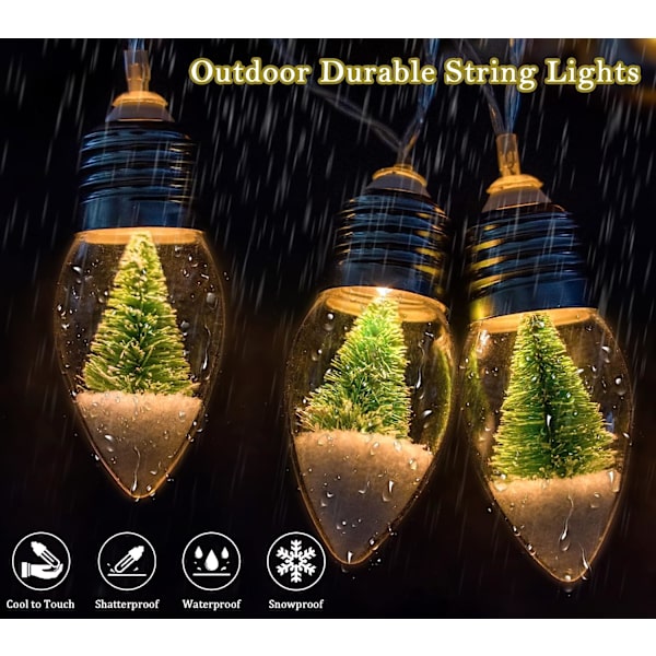 Julelys utendørs, Globe String Lights for Bedroom med 2
