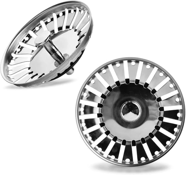 Vaskstopper hullsil, 2 stk 84mm rustfritt stål beskytter