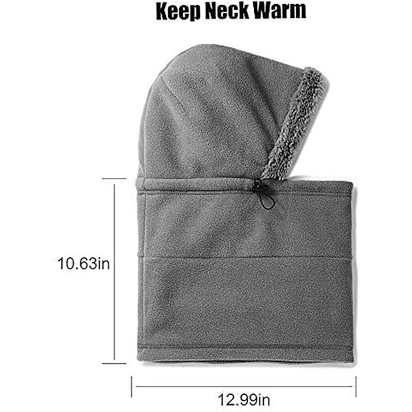 Balaklava, Unisex Fleece-hattu, Tuulenpitävä Hiihtomask, Kylmäsuoja