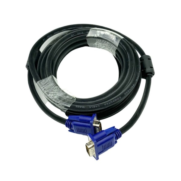 Vga10m avec anneau magnétique VGA3+6 câble de données en cuivre mâle à mâle mâle câble de connexion pour monitor VGA câble vidéo