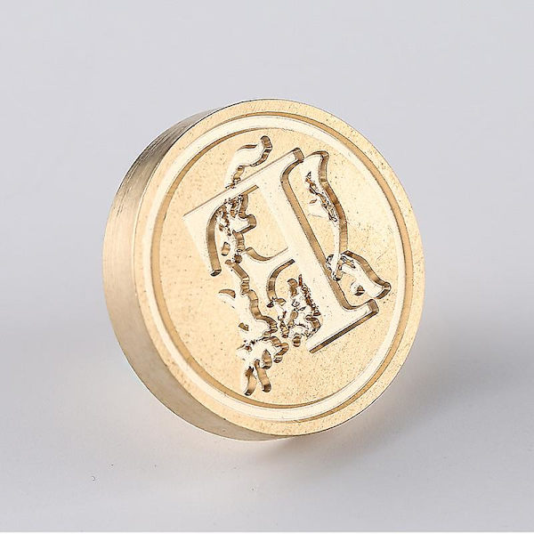 Elite Messing Retro Alfabetet Initialer Voksstempling Stempel 26 Bokstaver A-z Voksstempel Stempel For Postdekorasjon Diy Kortlaging（F）