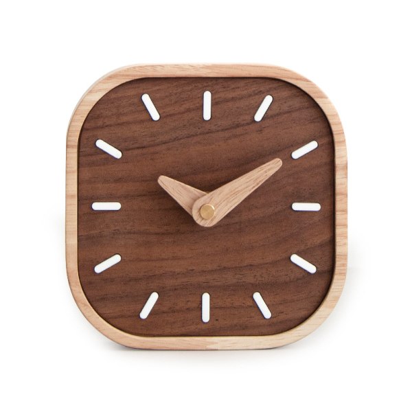 Alarm clock analogue wooden alarm clock alarm clock made of black walnut solid wood