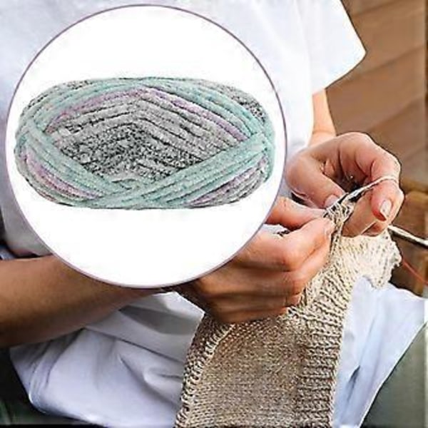 Paksu lanka käsinkudottu lanka Jumbo putkimainen lanka Painolanka Super paksu jättiläisvillalanka hattuihin Huivi Maton valmistus Neulepusero Sininen Harmaa Violetti Blue Gray Purple