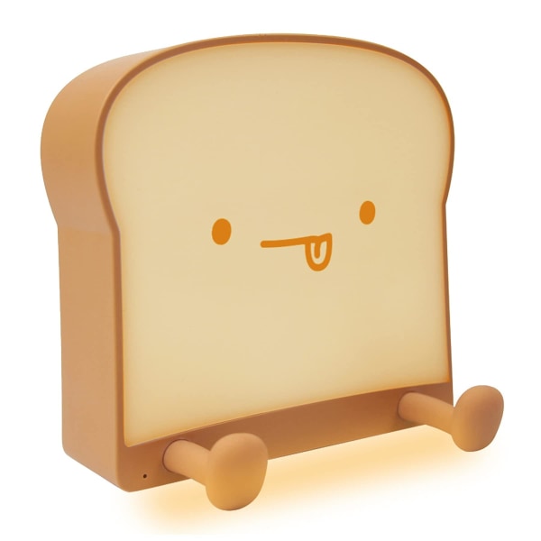 Søt nattlys Toast Brød Led Nattlampe Med Oppladbar Og Timer, Bærbar Soverom Sengelampe Sengelampe Bursdagsgaver
