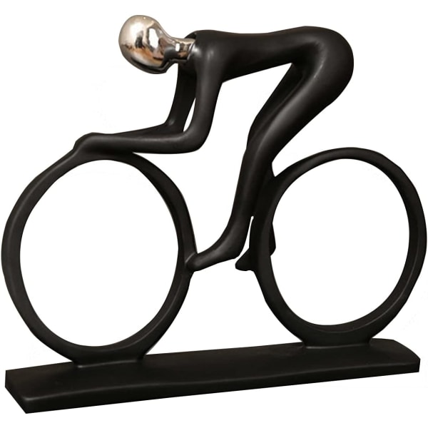 Statue Black Bicycle Atlet Sculpture - Mode abstrakt kunst Res