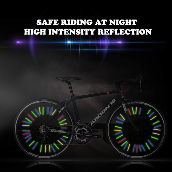 Cykel eger reflektor, pakke med 4/48 stk. (12 x blå + 12 x grøn