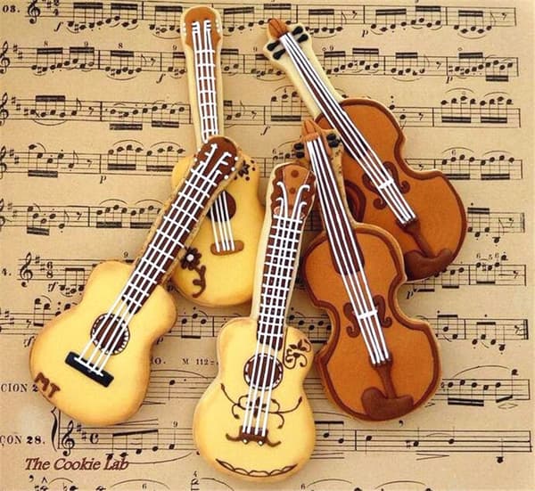 Kakeform Gitar, 9,1 * 4,2 cm Julekake