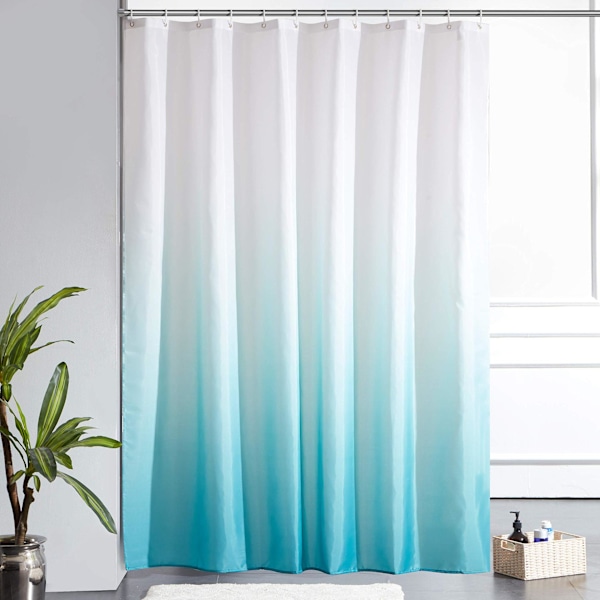 Søblå 180 * 200cm, bruseforhæng anti-skimmel gradient stof m