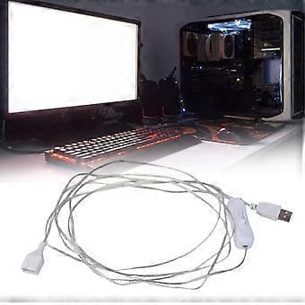 USB-strömkabel hane till hona USB-laddningssladd stöder 5V2A USB-fläkt takfläkt USB-lampa with switch