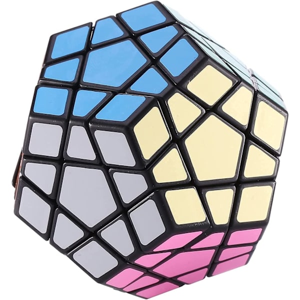 3x3 Megaminx Speed ​​Cube Puzzle-lelu, musta
