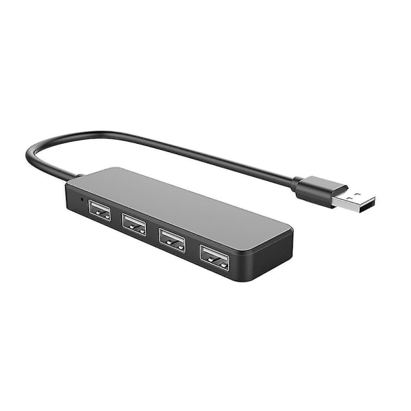 USB Hub, 4 Port Ultra-tunn USB 2.0 Hub Bärbar Adapter Höghastighetsexpansion Multi USB Hub Splitter Lead Adapter